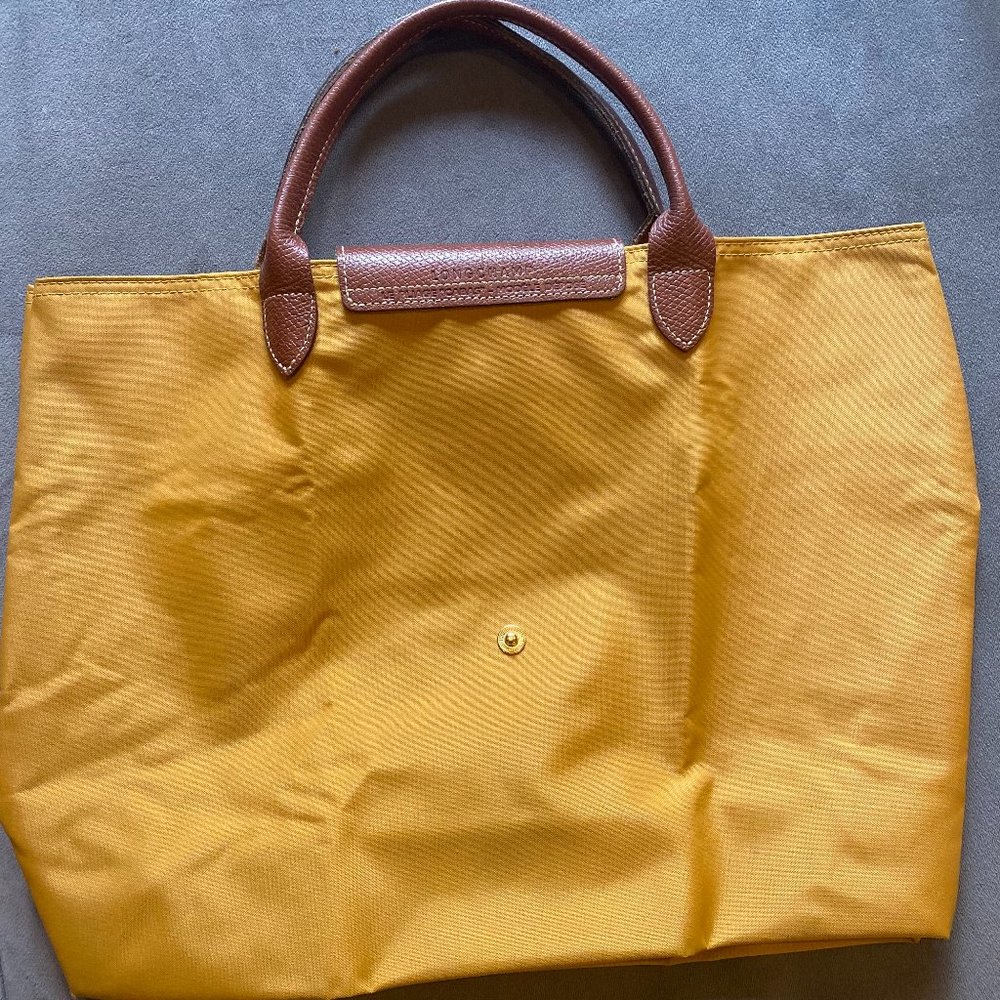 Longchamp Small Le Pliage Original Top Handle Bag - Mustard Yellow
